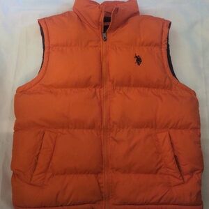 US Polo Orange Puffer Vest